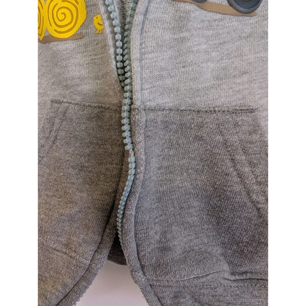 John Deere Toddler Gray Tractor Front Zip Hoodie Sweatshirt 18M Farm Animal Cows